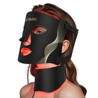 LED Light Therapy Mask Skin Care Mask, LED Red 630±5nm & NIR 830nm Wavelength for Home Use (Alabaster)