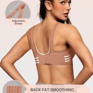 OEAK Womens Deep V Bras Wireless Comfortable Bra Supportive No Underwire Bras Tshirt Push Up Bralettes Plunge Seamless Bra