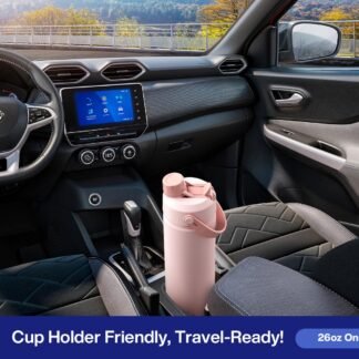 POWCAN 26 oz Insulated Water Bottle with 2-in-1 Straw and Spout Lid, Keep Cold 24H, Leak-Proof, Fits in Car Cup Holder, Stainless Steel Water Bottle for Sports, Travel, Gym, and...