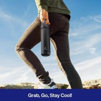 POWCAN 26 oz Insulated Water Bottle with 2-in-1 Straw and Spout Lid, Keep Cold 24H, Leak-Proof, Fits in Car Cup Holder, Stainless Steel Water Bottle for Sports, Travel, Gym, and...