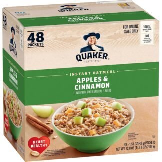 Quaker Instant Oatmeal Fruit & Cream Variety Pack, Single Serve Packets, (44 Pack)