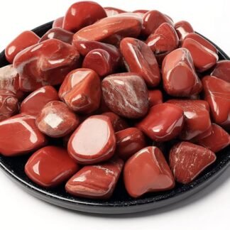 Red Jasper Healing Crystal Stone Set - 24 Pieces, 0.6" Natural & Polished Stones for Healing, Meditation, Reiki, Chakra, Crafting & Decoration