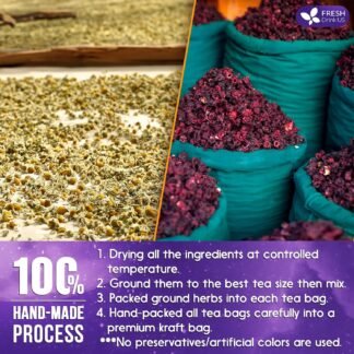 Refreshing Mint Herbal 60 Tea Bags – Special Blend Of Spearmint and Peppermint with Chamomile, and Top Herbal Ingredients for Digestive Comfort & Relaxation, Caffeine-Free,...