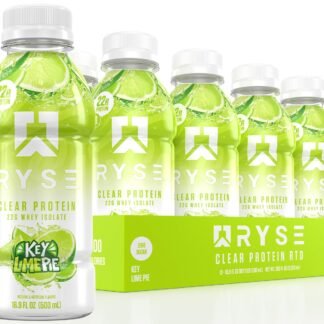 RYSE Clear Protein Drink - Key Lime Pie - 100 Calories, 22g Whey Isolate Protein Shake, Sugar-Free, 0g Fat & Lactose-Free - Refreshing Ready-to-Drink Beverage - 16.9 fl oz...