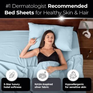 Silvery Silver Infused Bed Sheets Set - Ultra-Soft Temperature-Regulating Fabric with Self-Cleaning Technology™ That Stays Fresh 3X Longer for Hygienic Sleep