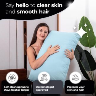 Silvery Silver Infused Bed Sheets Set - Ultra-Soft Temperature-Regulating Fabric with Self-Cleaning Technology™ That Stays Fresh 3X Longer for Hygienic Sleep