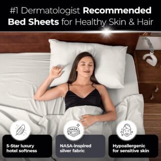 Silvery Silver Infused Bed Sheets Set - Ultra-Soft Temperature-Regulating Fabric with Self-Cleaning Technology™ That Stays Fresh 3X Longer for Hygienic Sleep