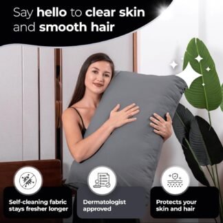 Silvery Silver Infused Bed Sheets Set - Ultra-Soft Temperature-Regulating Fabric with Self-Cleaning Technology™ That Stays Fresh 3X Longer for Hygienic Sleep