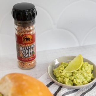 Spicy Salts and Seasonings Gift Box by African Dream Foods | 4-Pack Variety with Reusable Grinder | Safari Smoke Seasoning, Ghost Pepper Salt, Habanero Salt, Smoked Chipotle...