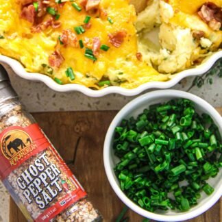 Spicy Salts and Seasonings Gift Box by African Dream Foods | 4-Pack Variety with Reusable Grinder | Safari Smoke Seasoning, Ghost Pepper Salt, Habanero Salt, Smoked Chipotle...