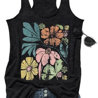 Tank Tops for Women Summer Tank Tops Racerback Boho Graphic Tank Tops Womens Tops Dressy Casual Sleeveless Tops Trendy
