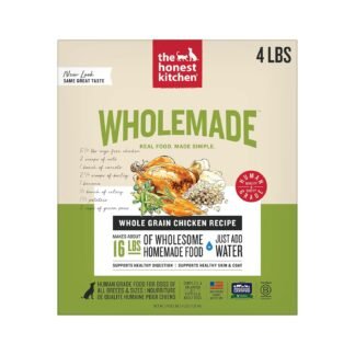 The Honest Kitchen Human Grade Wholemade™ Dehydrated Whole Grain Dog Food - Complete & Balanced Meal or Topper - Chicken 4 lb Box
