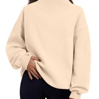 Trendy Queen Womens Oversized Sweatshirts Turtleneck Pullover Long Sleeve Hoodies Tops Fall Fashion Outfits 2026 Clothes
