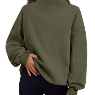 Trendy Queen Womens Oversized Sweatshirts Turtleneck Pullover Long Sleeve Hoodies Tops Fall Fashion Outfits 2026 Clothes