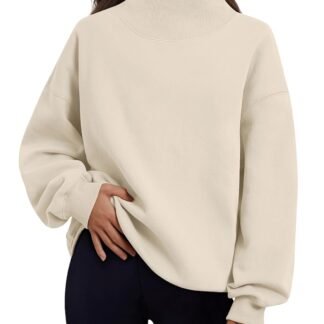 Trendy Queen Womens Oversized Sweatshirts Turtleneck Pullover Long Sleeve Hoodies Tops Fall Fashion Outfits 2026 Clothes