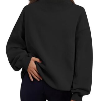 Trendy Queen Womens Oversized Sweatshirts Turtleneck Pullover Long Sleeve Hoodies Tops Fall Fashion Outfits 2026 Clothes