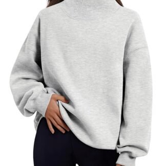 Trendy Queen Womens Oversized Sweatshirts Turtleneck Pullover Long Sleeve Hoodies Tops Fall Fashion Outfits 2026 Clothes