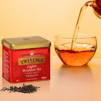 Twinings English Breakfast Loose Tea Tins, 7.05 Ounce Tins (Pack of 6), Smooth, Flavourful, Robust Black Tea Leaves, Caffeinated, Enjoy Hot or Iced