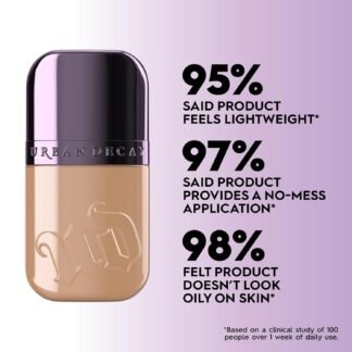 Urban Decay Face Bond Waterproof Foundation, Medium Coverage, Natural Matte Finish, 3% Niacinamide Serum, Self-Setting + Transfer-Resistant, Sweat-Proof, Blurs Skin - 1 fl oz