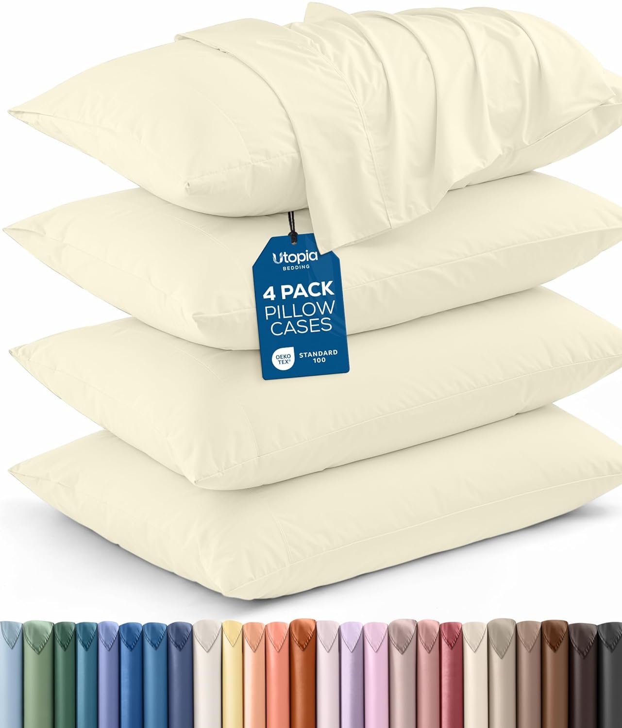 Utopia Bedding Pillow Cases King Size 2-Pack Soft Brushed Microfiber Envelope Closure Perfect for Hospitals Hotels Guest Rooms Oeko-TEX Certified 20x40 Inches Blue - lunas-mystic-emporium.com Utopia Bedding Pillow Cases King Size 2-Pack – Soft Brushed Microfiber – Envelope Closure – Perfect for Hospitals, Hotels, Guest Rooms – Oeko-TEX Certified, 20x40 Inches (Blue...