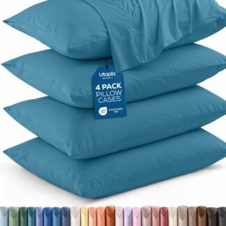 Utopia Bedding Pillow Cases King Size 2-Pack Soft Brushed Microfiber Envelope Closure Perfect for Hospitals Hotels Guest Rooms Oeko-TEX Certified 20x40 Inches Blue - lunas-mystic-emporium.com Utopia Bedding Pillow Cases King Size 2-Pack – Soft Brushed Microfiber – Envelope Closure – Perfect for Hospitals, Hotels, Guest Rooms – Oeko-TEX Certified, 20x40 Inches (Blue...
