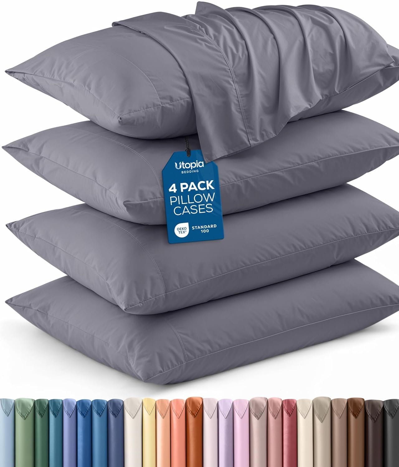 Utopia Bedding Pillow Cases King Size 2-Pack Soft Brushed Microfiber Envelope Closure Perfect for Hospitals Hotels Guest Rooms Oeko-TEX Certified 20x40 Inches Blue - lunas-mystic-emporium.com Utopia Bedding Pillow Cases King Size 2-Pack – Soft Brushed Microfiber – Envelope Closure – Perfect for Hospitals, Hotels, Guest Rooms – Oeko-TEX Certified, 20x40 Inches (Blue...