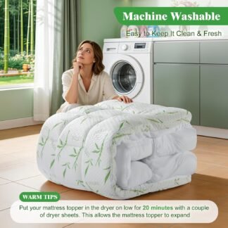 3 Inch Mattress Topper - Viscose Made from BambuCooling Soft Pillow Top Mattress Pad Cover for Back PainMattress Protector with 8-21 Inch Deep PocketQueen60x80 - lunas-mystic-emporium.com 3 Inch Mattress Topper - Viscose Made from Bambu,Cooling Soft Pillow Top Mattress Pad Cover for Back Pain,Mattress Protector with 8-21 Inch Deep Pocket(Queen,60"x80")