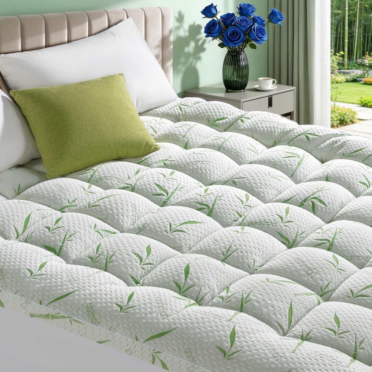 3 Inch Mattress Topper - Viscose Made from BambuCooling Soft Pillow Top Mattress Pad Cover for Back PainMattress Protector with 8-21 Inch Deep PocketQueen60x80 - lunas-mystic-emporium.com 3 Inch Mattress Topper - Viscose Made from Bambu,Cooling Soft Pillow Top Mattress Pad Cover for Back Pain,Mattress Protector with 8-21 Inch Deep Pocket(Queen,60"x80")