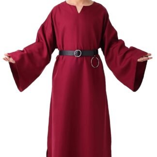 BLESSUME Medieval Wicca Pagan Ritual Robe with Belt